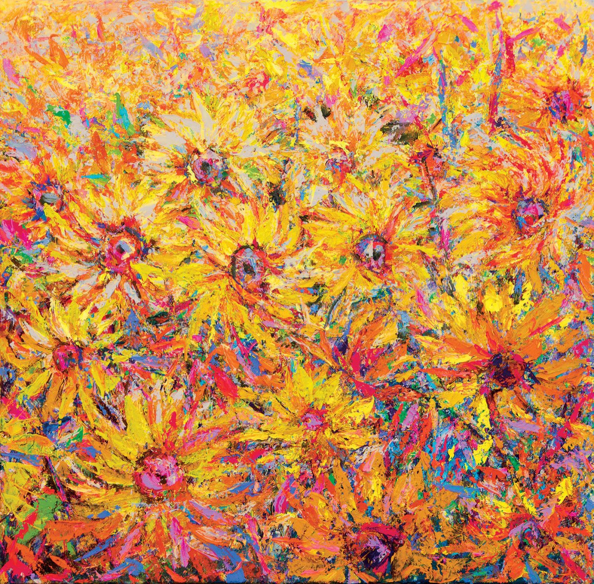 Tournesol, œuvre de Mory à la lumière du jour
